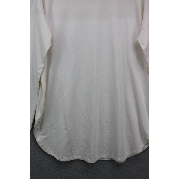 J.Jill Ivory 3/4 Sleeve Luxe Supima Tunic-Size Small-Minimalist - Picture 2 of 10